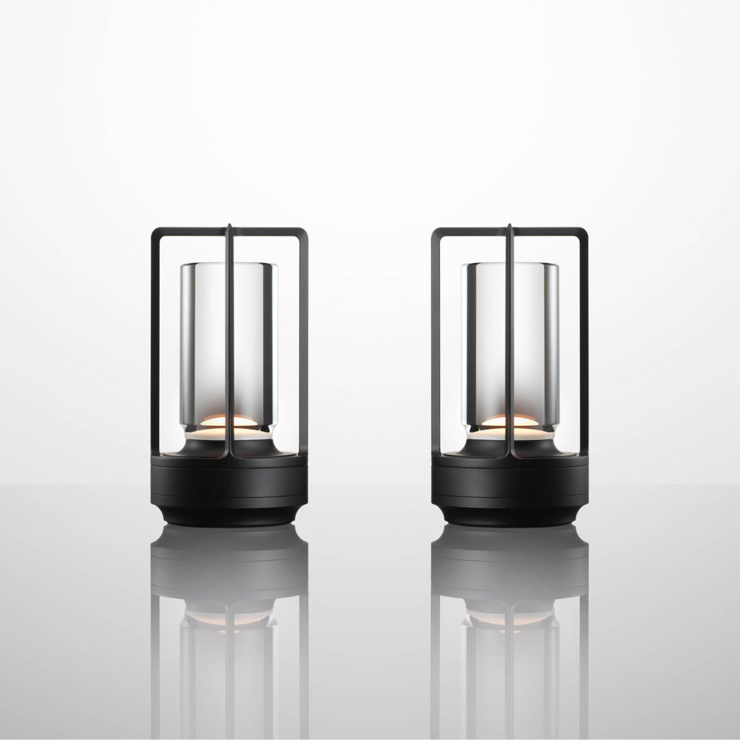 Luoria - Nordic Rechargeable Table Lamp Black Pair